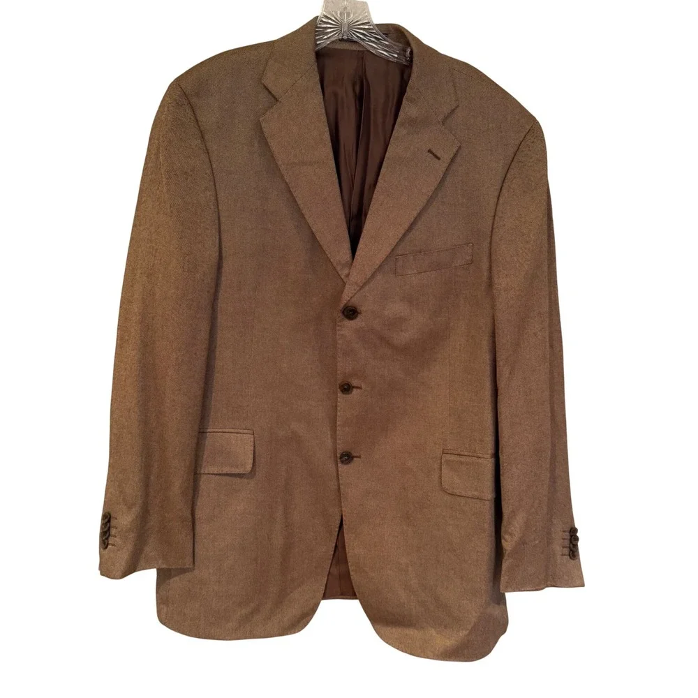 Arnold‎ Brant Classic Bamboo Blazer Sport Coat Men's 42R Brown Business Casual